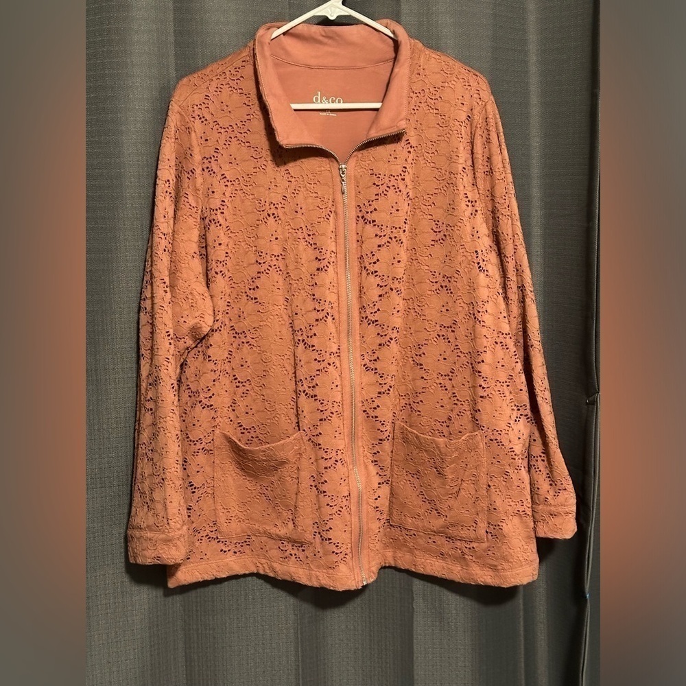 Denim and Company Lace Jacket with Pockets